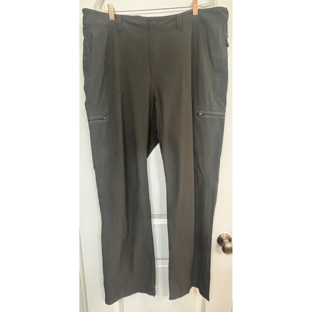 LL Bean Cresta Hiking Pants Mens 40x34 Gray Nylon Stretch Outdoor Cargo